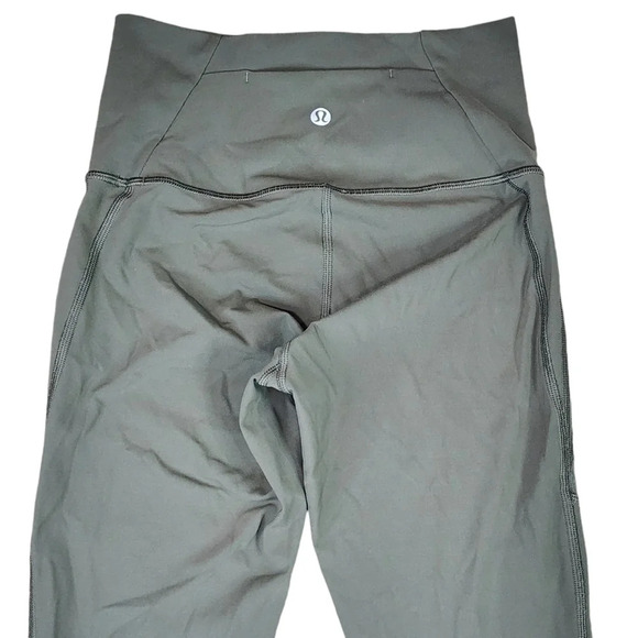 Lululemon Wunder Under High Rise Sage Green Mesh Leggings Size 4 - Picture 6 of 11